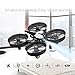 Mini UFO Quadcopter Drone ,Kingtoys JJRC H36 LED Lights Headless Mode RTF Mode 2 One Key Return Remote Control Nano Quadcopter (Black)