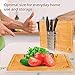 Small Bamboo Cutting Board for Kitchen with Handles and Juice Groove - Butcher Block for Chopping Meat and Vegetables