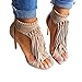 Huiyuzhi Womens Open Toe Fringe Tassel Sandal High Heel Pump Sandal