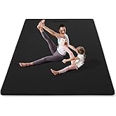 YOTTOY Large Yoga Mat (75 * 52 * 1/2inch),Extra Wide TPE Exercise Mat,Non-Slip Workout Mat for Pilates, Fitness, Barefoot, Home Gym Studio with Strap and Towel