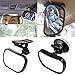 KOBWA Baby Car Mirror Rear Facing - View Infant/Toddler In Back Seat - Shatter-proof Safety - New Sucktion Cup on Windshield or Clip on Car Sun Visor