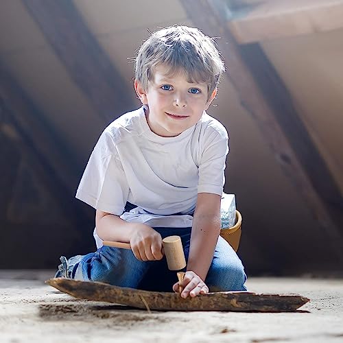 Hammering and Pounding Toys for Kids Include 1 Wood Hammer and 30 Bamboo Nails Improve Fine Motor Skills Friendly Natural Wooden Educational Montessori Toy for Childs DIY Birthday Gift for 4+