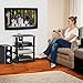 Yaheetech 4 Tier Component Media Stand Audio Video Rack Entertainment Center with Cable Management Storage for Xbox Playstation Speakers Cable Boxes Black Glass Desktop 110Lb Capacity