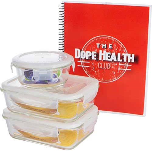 Intermittent Fasting, The Complete Guide To Fasting For Beginners, Includes 3 Pack Glass Portion Control Container Set With Snaplocking Lids and Our 2 Week Diet Program To Healthy Eating