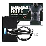 Jump Rope - Premium Quality – Adjustable Speed Rope For Boxing, MMA Fitness Training - Free Waterproof Carry Case & Spare Screw Kit - Anti-Slip Handles