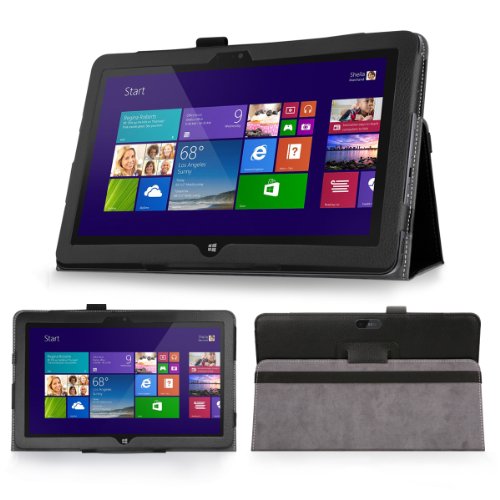 CITUS SlimFit Series Ultra Light Weight Shell Stand Case for Dell Venue 11 Pro Windows Tablet - Black