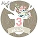Modish Labels, Monthly Baby Stickers, Baby Milestone Stickers, Photo Prop, Baby Girl, Woodland, Deer, Floral Antlers, Flowers, Baby Shower, Woodland Nursery, Baby Book Keepsake