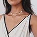doublelovely Boho Chocker Chain Tassel Star Choker Necklace for Women Necklaces & Pendants Collar Gold onesize