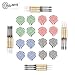 Darts - Pack of 12 Steel Tip 18g By Bullseye Sports - 4 Stylish & Fun Designs (Dartboard Stripe). Aluminum Grip Stems with Extra Flights - Perfect Christmas/Birthday Gift Set For Beginners