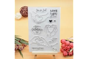 WOOYANGFUN Welcome to Joyful Home 1pc Love Happy Valentine's Day Design Rubber Clear Stamp for Card Making Decoration and Scrapbooking (8)