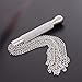 ClearUmm Metal Alloy Chain Tassel Short Horse Riding Whip Crop Crystal Handle