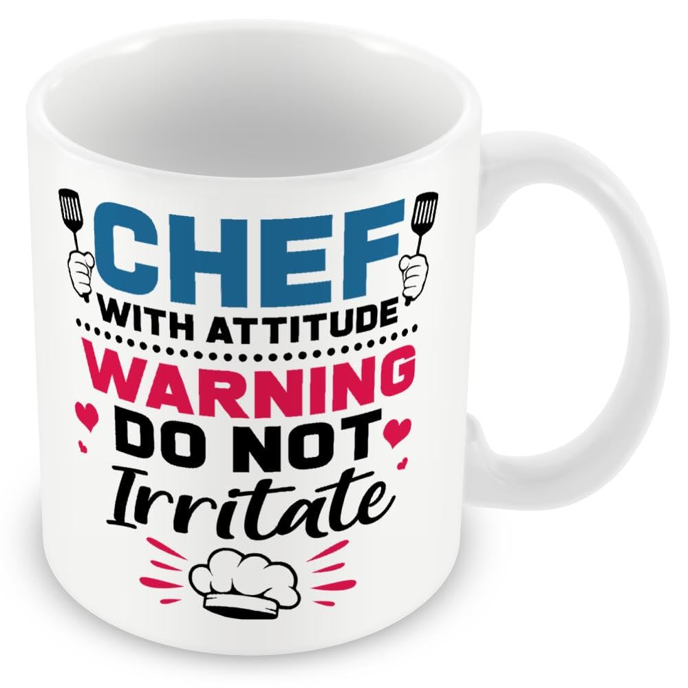 Mug Gift for Chef/Cook - Chef with Attitude Warning Do Not Irritate