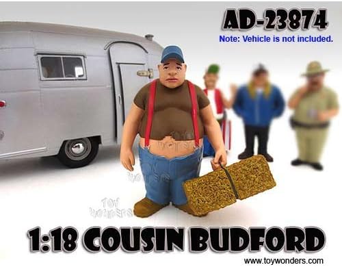 23874 American Diorama Figurine - ru30zr7ol0j Trailer Park Figures Series 1 Cousin Budford (1/18 4531z2ob1f scale) 23874 diecast car model 23874Â American Diorama Figurine - 1