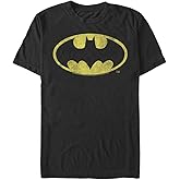 DC Comics Men's Big & Tall Distressed Logo T-Shirt, 4X-Large, Black