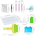 PP OPOUNT 50 Pieces DIY Diamond Painting Cross Stitch Tool Including Diamond Stitch Pen, Diamond Painting Plastic Roller, Drill Pen Grips, Plastic Tray and Diamond Embroidery Box for Arts Craft