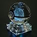 S-SO 3D Cute K9 Crystal Ball Night Bedroom LED Desk Table RGB 7 Color Changing Light lamp (gg)