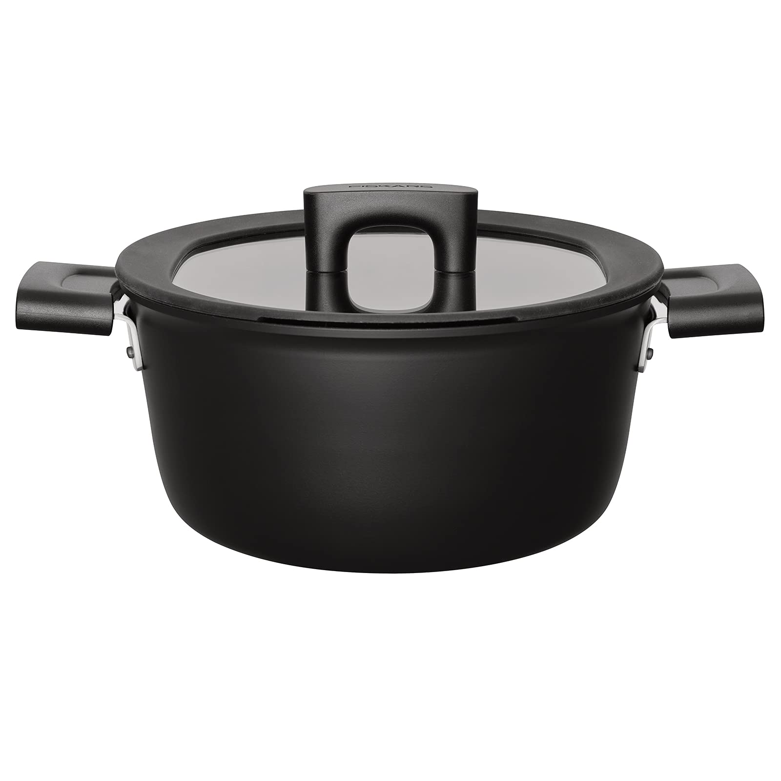Fiskars Casserole, Ø 22 cm, Suitable for all hobs, Capacity: 3.5 litres, Suitable for all types of hobs, Aluminium/plastic, Scratch-resistant, Non-stick coating, Hard Face, 1052227