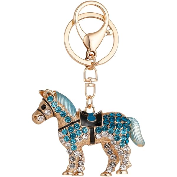 Zebra Rhinestone Keychain For Women - Sparkly Bag Charm, 5.98x3.11 Inches, Alloy