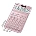 CASIO JW-200SC 12-Digit Calculator, Tax & Exchange, Dual Powe Professional Percentage Calculation (Pink)
