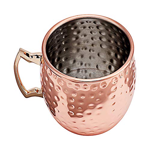 MOTZU 4 Pack 500ml Moscow Mule Becher Roségold,Bierkrüge Bierkrug Likör Cocktailglas Kalte Getränketasse,Kupferbecher… – Bild 4