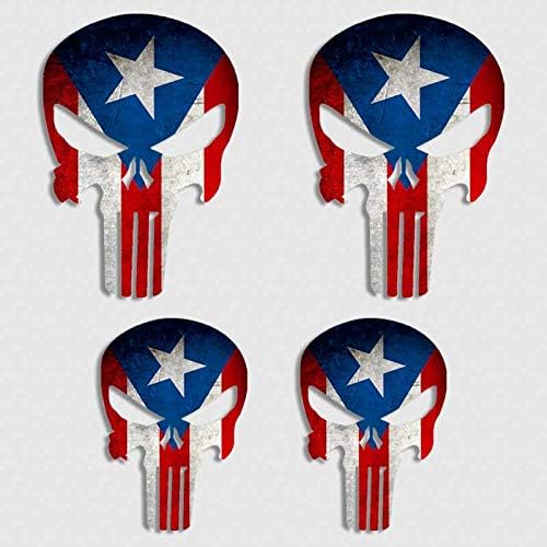 Amazon Com Aftershock Decals Puerto Rico Punisher Skull Decal