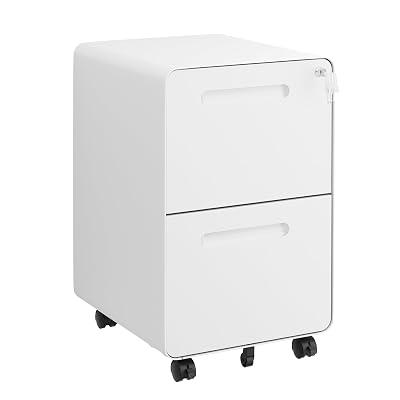 LVSTEEL 2 Drawer File Cabinet with Lock and 4 Keys, Mobile Metal Filing Cabinet, File Cabinets for Home Office, Under Desk, Pre-Assembly, File Drawer, Letter/Legal/A4 Hanging File Folders