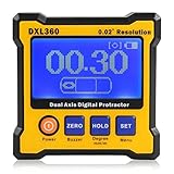 Floureon Axis Level Box Inclinometer Dual Axis Digital Angle Protractor with 5 Side Magnetic Base (DXL360)