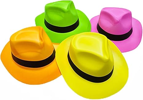 plastic fedora party hats