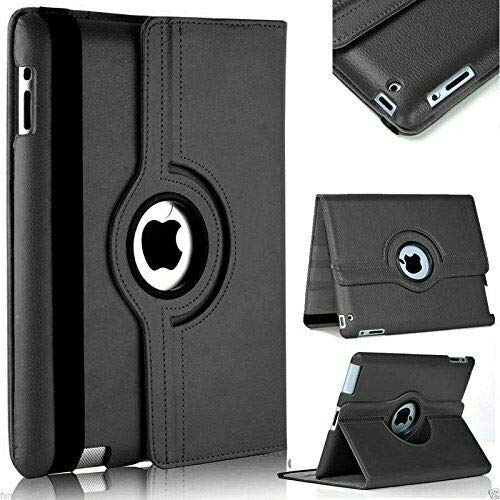 Apple iPad 10.2 inch case for iPad 8th Generation 2020 / iPad 7th Generation 2019, iPad 7 7th Gen iPad 8 8th gen case 360 Degree Rotating Smart Protective Stand Cover, With Stylus Pen (Black)