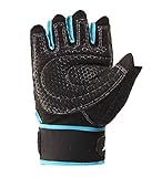 Coromose® 1 Pair Durable Blue Weight Lifting Training Workout Sports Gloves M