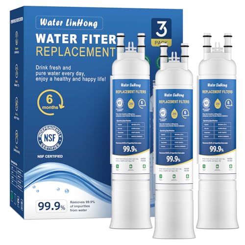 Water LinHong FPPWFU01 Water Filter Replacement Compatible with Frigidaire PurePour PureAdvantage PWF-1, Electrolux EPPWFU01 Water Filter (3)