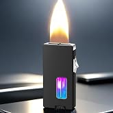 Cool Lighter, Butane Refillable Lighter, Vintage Shake Lighters with Visible Gas Tank and Adjustable Flame Dial (Fuel Not Included)