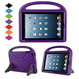 Kids Case for iPad 2 3 4 - TIRIN Shock Proof Convertible Handle Light Weight Durable Super Protective Stand Cover for iPad 4, iPad 3 & iPad 2 2nd 3rd 4th Generation Tablet,Purple