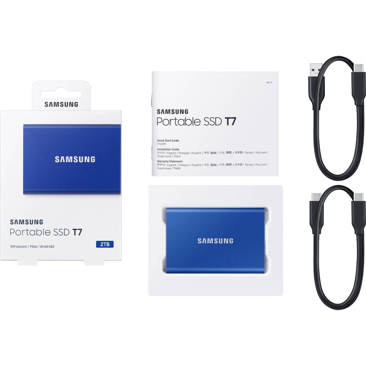 Samsung T7 Portable SSD Indigo-blue 2 TB