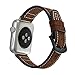 Kartice Compatible with Apple Watch Band, Leather Watch Band Strap Bracelet Replacement Wrist Band with Adapter Clasp (Dark Brown 42mm)