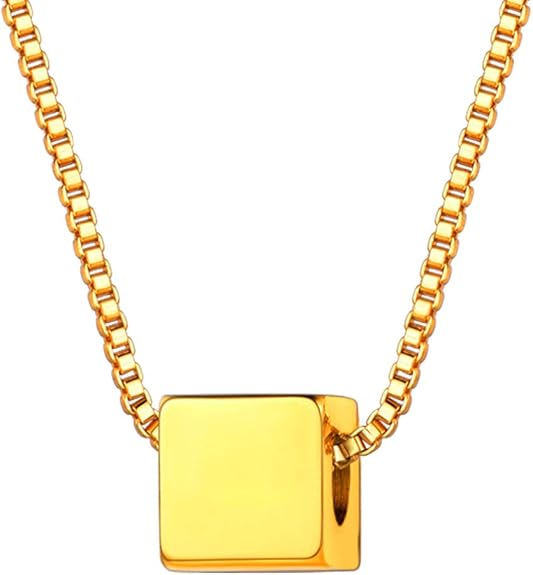 SILVERCUTE Gold Plated Box Chain for Teen Girls Fashion