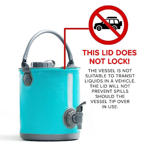 Colapz 8L 2-in-1 Collapsible Water Container with Tap & Lid – BPA-Free Camping Water Carrier & Folding Bucket – Portable Camping Water Dispenser for Caravan, Campervan & Outdoor Use