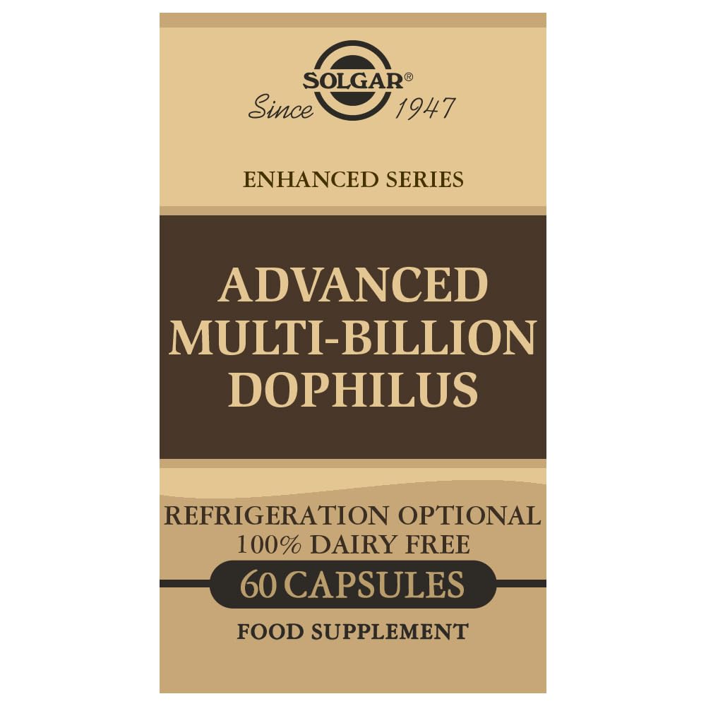 Solgar Advanced Multi-Billion Dophilus Vegetable Capsules - Pack of 60 - Source of Beneficial microorganisms - with L. acidophilus - Vegan