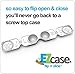 Contact Lens Case, EZcase Flip n Slide, Flip Top, (two 3-packs, 6 cases)