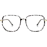 Zeelool Stylish Oversized Glasses for Women Chic Geometric Eyeglasses with Clear Lens Joana