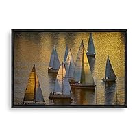 Framed Canvas Wall Art Voyage Canvas Prints Home Artwork Decoration for Living Room,Bedroom - 16x24 inches