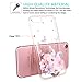 JAHOLAN Compatible with iPhone SE 2022/2020, 7, 8, 6/6S Case, Cute Girl Floral Design Clear Slim TPU Case with IMD Technology