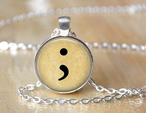 Semi Colon Necklace - Suicide Awareness - Semi Colon Jewelry - Semicolon - Depression - Awareness Jewelry