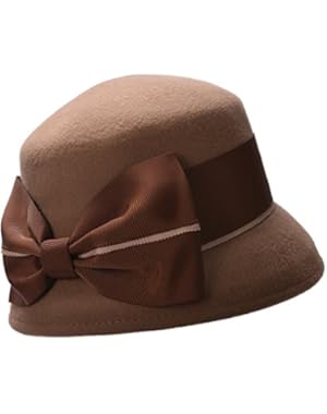 Womens Retro Asymmetrical Cloche Wool Felt Hat Downtown Abbey Style T280