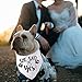 ASOCEA My Humans are Getting Married Dog Bandana She Said Yes Dog White Bandana Pet Wedding Triangle Bibs Engagement Announcement Gifts for Small Medium Large Dog Puppy