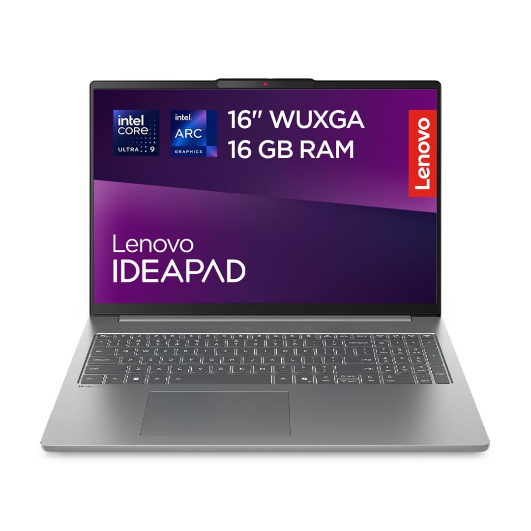 Lenovo IdeaPad Slim 5i Notebook 16" Intel Core Ultra 9 185H, 16GB RAM DDR5, 1TB SSD, Tastiera retroilluminata, IPS, Laptop in alluminio per Lavoro, Studio - Caricatore non incluso