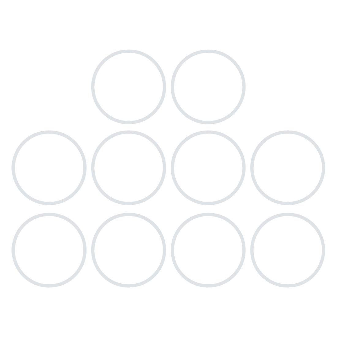 X AUTOHAUX Silicone O-Rings, 60mm OD 53mm ID 3.5mm Width VMQ Seal Gasket for Compressor Valves Pipe Repair, White, Pack of 10