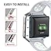 UMAXGET for Fitbit Blaze Bands, Sport Wristband Silicone Replacement Strap with Silver Frame for Fitbit Blaze Smart Fitness Watch Silver&White Small