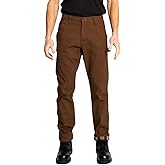 FULL BLUE Carpenter Fleece Lined Canvas Stretch Performance Pants, Regular Fit, Utility Pocket & Hammer Loop