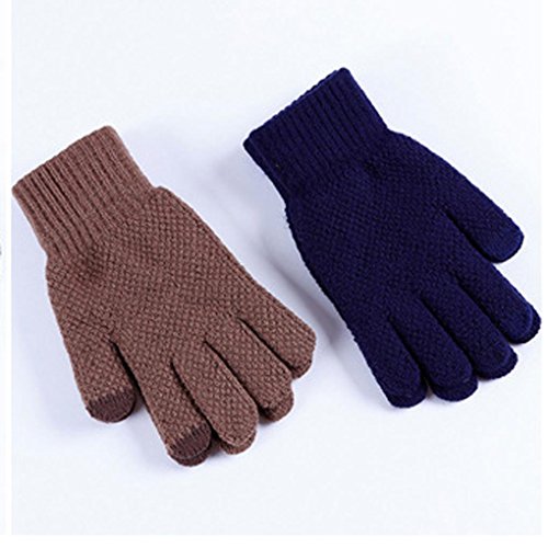 Winter Outdoor Riding Cycling Gloves Soft Thicken Knitted Touch Screen Texting Gloves for Smartphones PC Laptop Tablet Smart Touch-nology in Fingertips Gloves from WaitingU